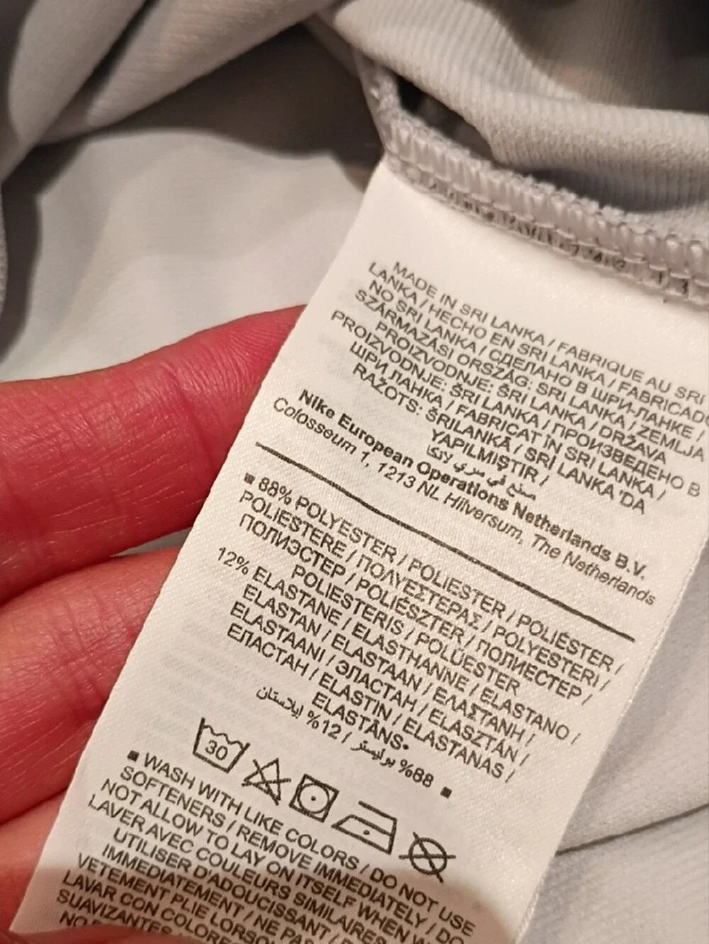 Nike Light Gray Dri-FIT Hoodie with Coral Logo Accents